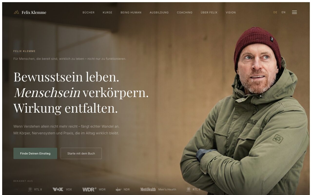 felixklemme.de — von Wienen Media gebaut